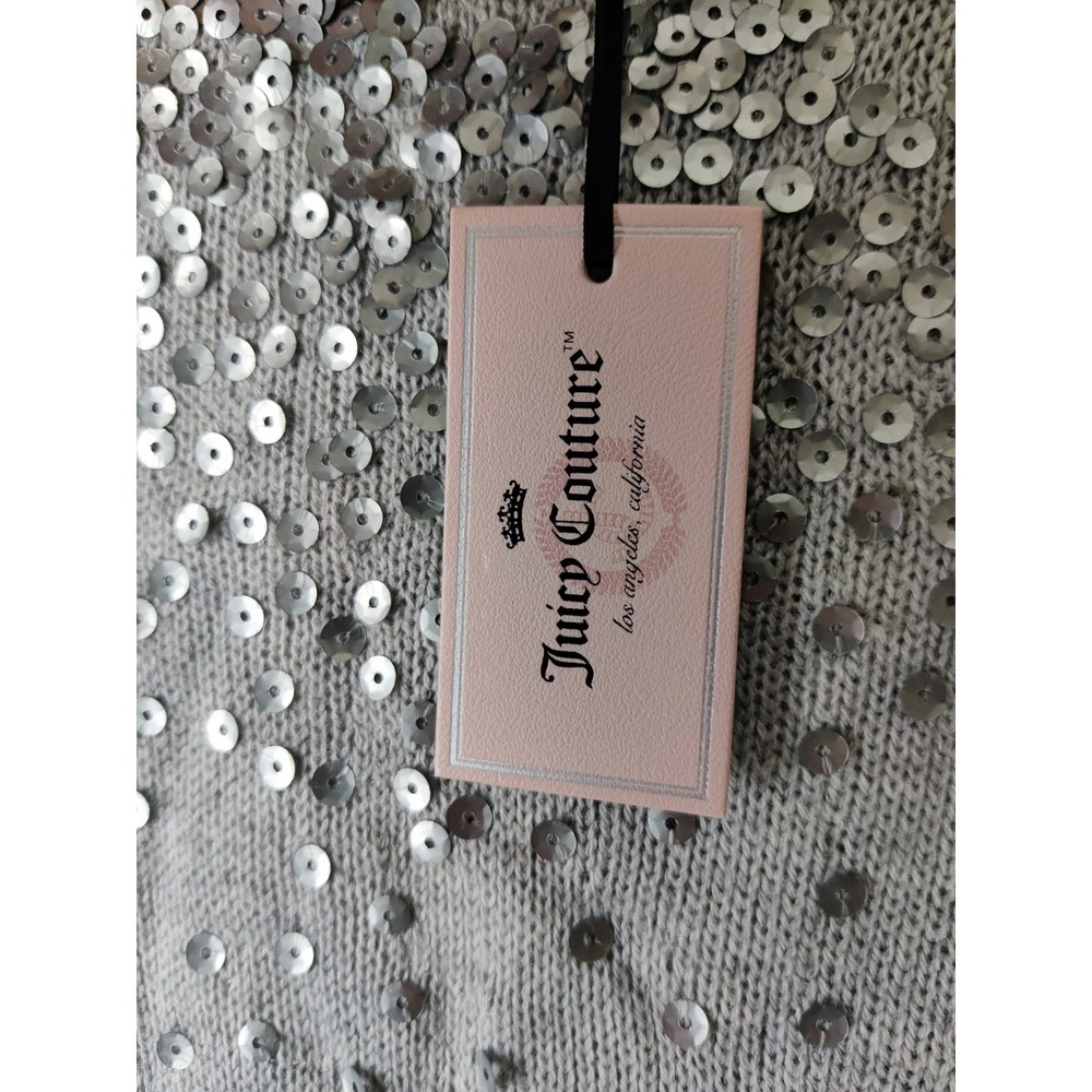 Juicy Couture Women's Gray Sequin Pull-over Sweater Size XS NWT **See Pics** - Picture 3 of 7